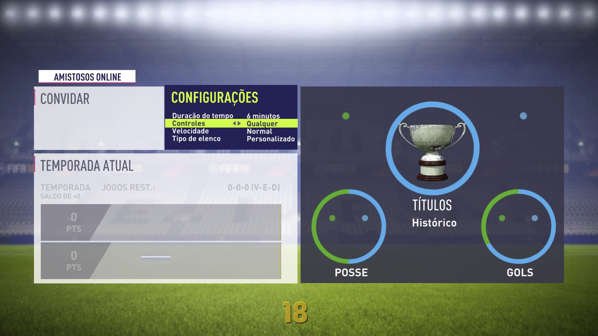 Tela Configurações